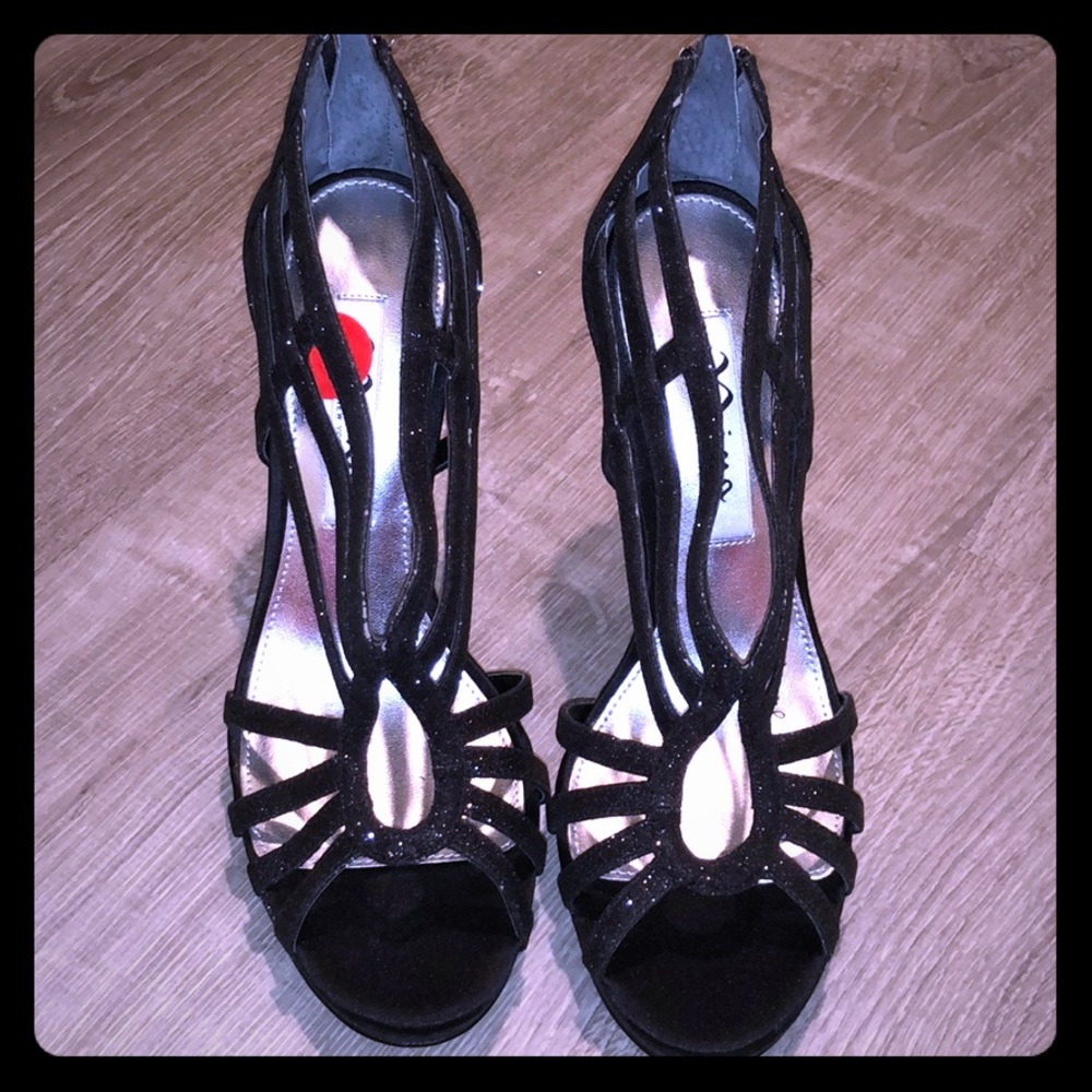 NEW NWT Nina Forest Black baby glitter sandals - Picture 4 of 8